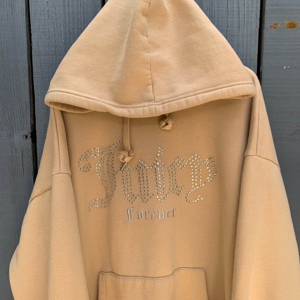 Juicy Couture Forever 21 Rhinestone Tan Brown Hoodie Plus Size 3X 3XL